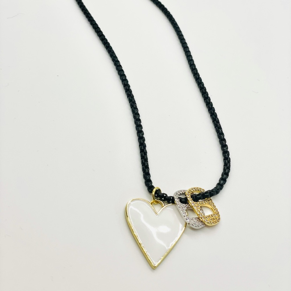 Black box chain with charms